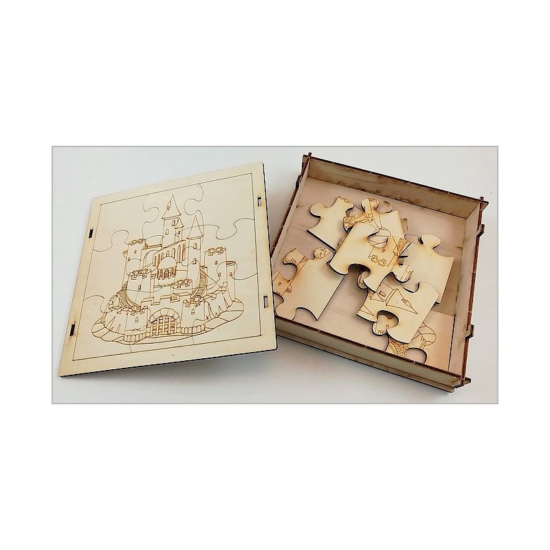 Maquette Boite Puzzle Château fort 9 pièces