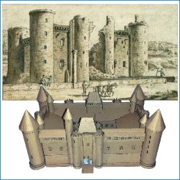 Première maquette - Le château fort - Premières maquettes